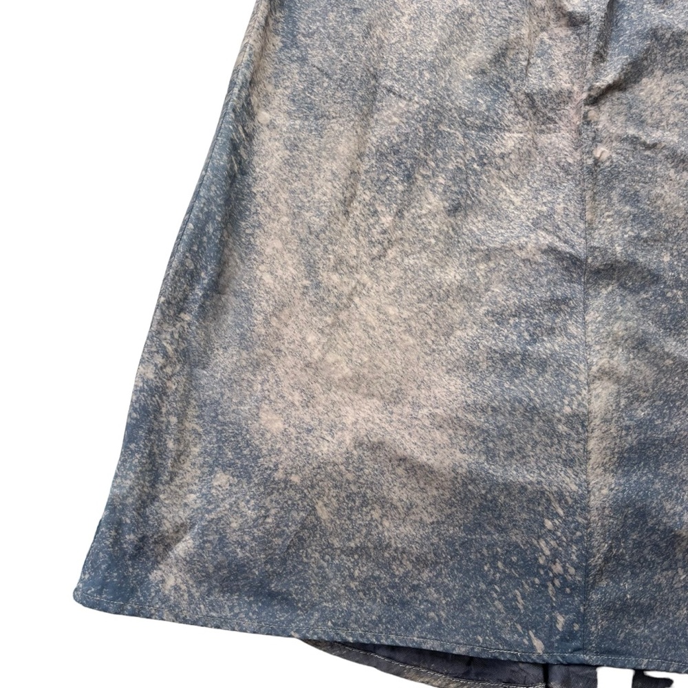 Banana Republic Women’s Size 12 Blue, Tan, Acid Wash Denim Look Lined Midi Skirt - Picture 12 of 15